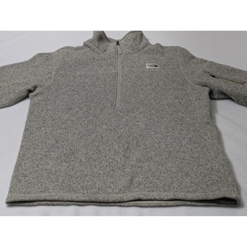 The North Face Pullover Men's Sz Med Gordon Lyons 1/4 Zip‎ Sweater Top Brown